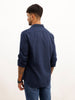 Solid Slim Fit Full Sleeve Shirt | Navy Blue