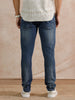 Solid Heavy Fade Slim Fit Jeans | Blue