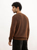 Solid Regular Fit Knitted Sweater | Beige