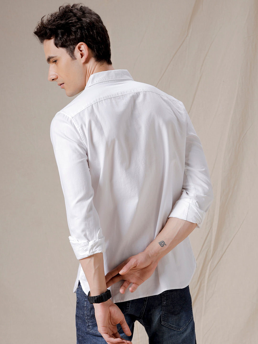 Solid White Classic Cotton Shirt
