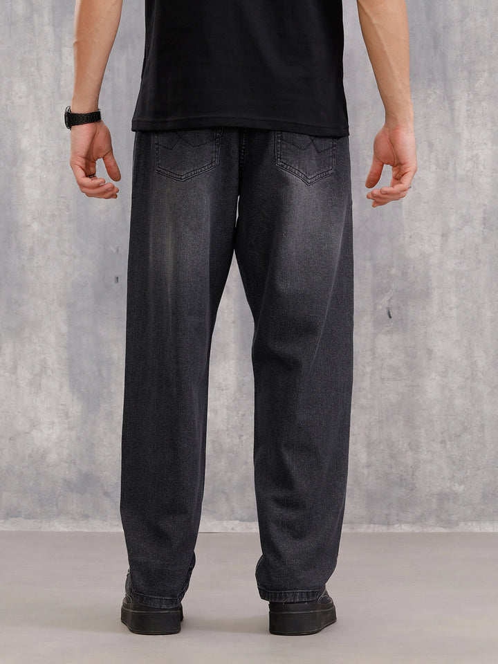 Heavy Distressed Loose Fit Denim I Grey