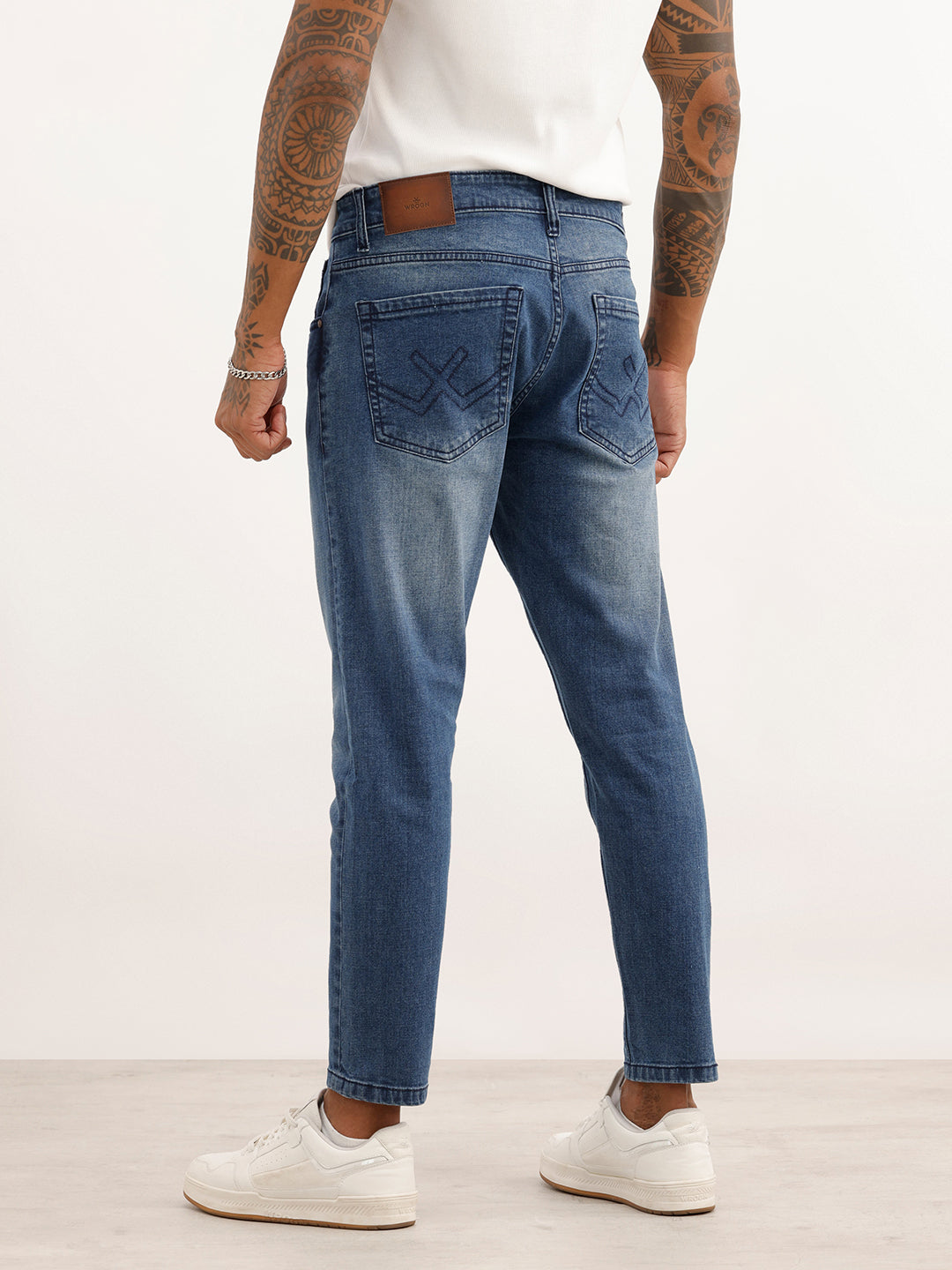 Skinny Crop Fit Denim Jeans | Light Blue