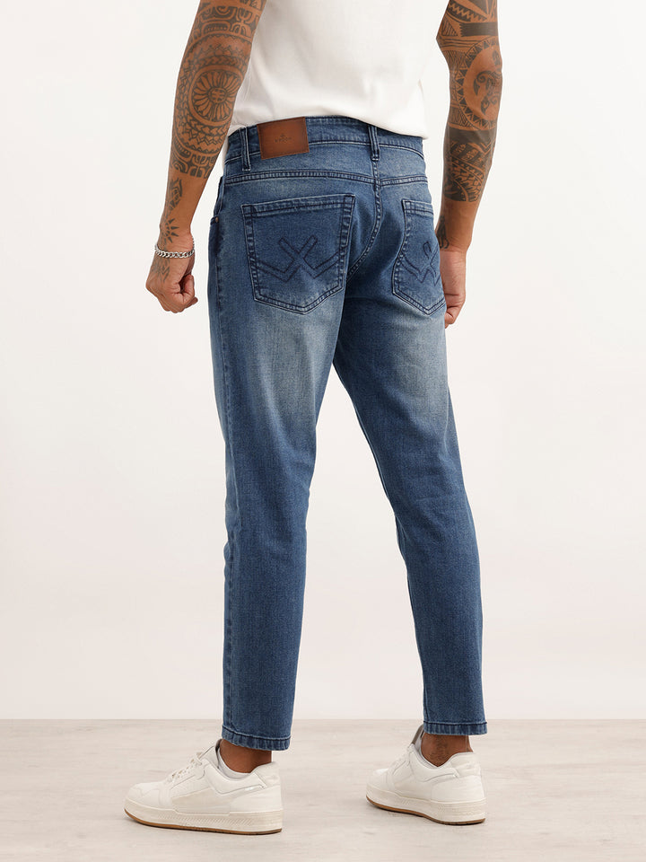 Skinny Crop Fit Denim Jeans | Light Blue
