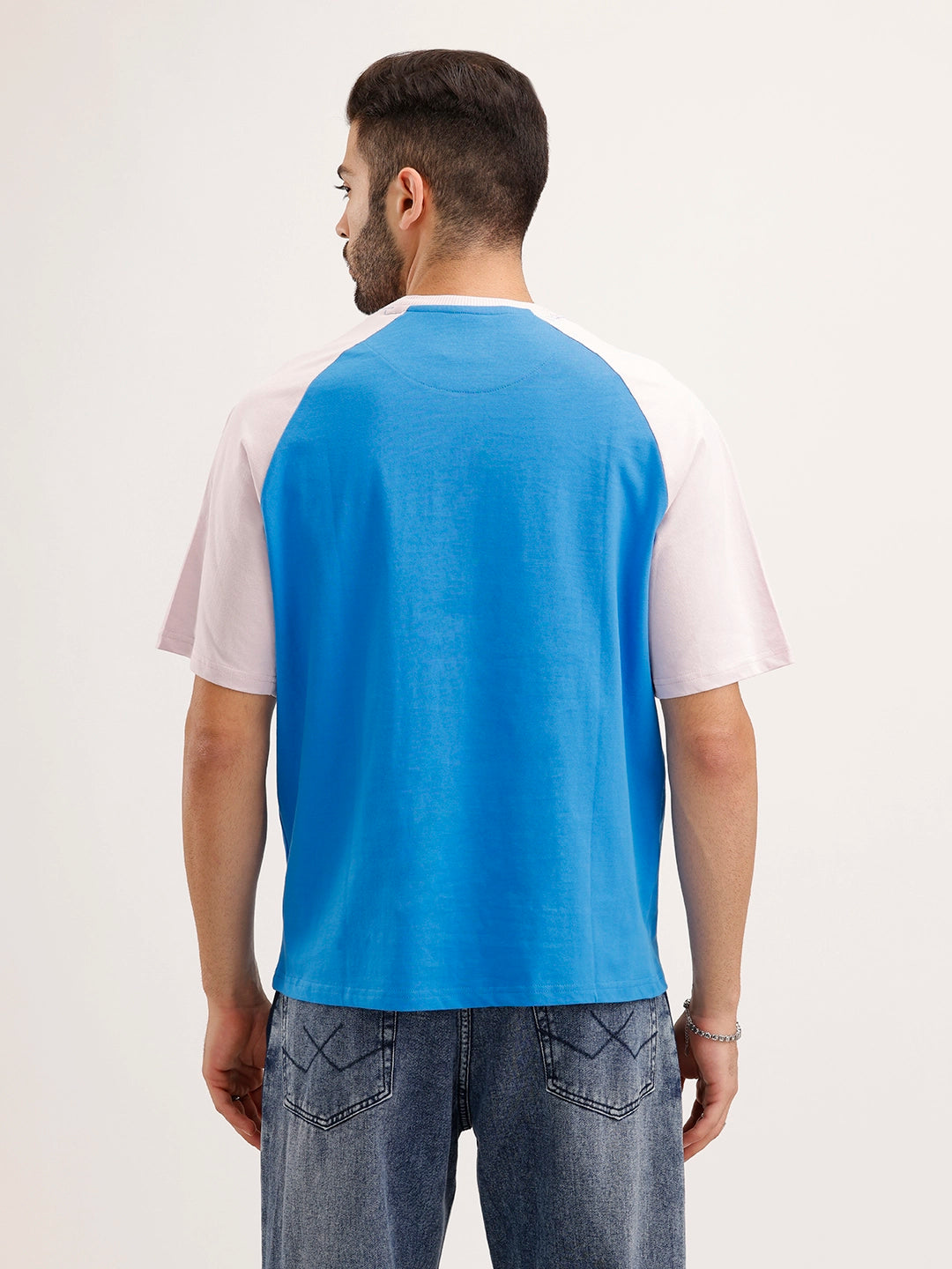 Raglan Collar Oversized T-Shirt | Blue