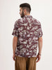 Regular Fit AOP Half Sleeve Shirt | Maroon