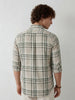 Classic Regular Fit Checkered Shirt | Beige