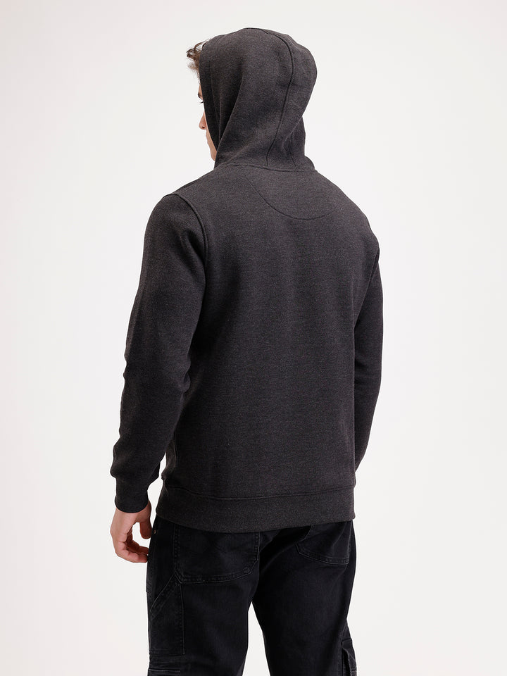 Solid Regular Fit Hoodie  | Grey