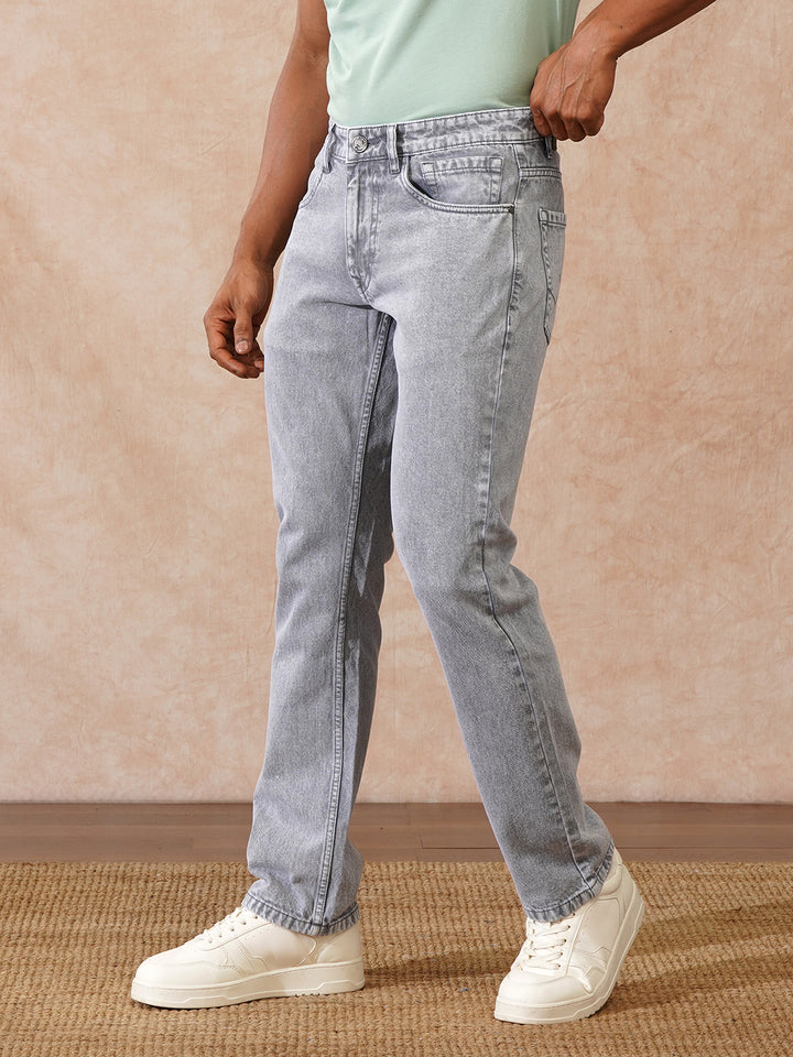Heavy Fade Straight Fit Jeans | Grey