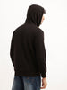 Classic Printed Zipper Hooded Sweatshirt | Black