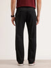 Solid Straight Fit Trouser | Black