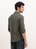 Slim Fit Solid Full Sleeve Shirt | Olive