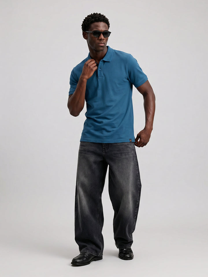 Essential Supima Polo T-Shirt |Teal