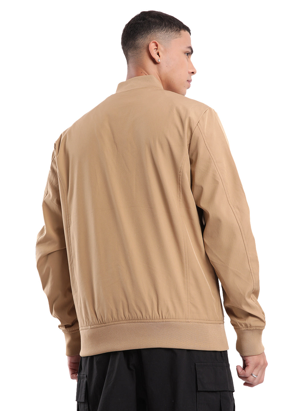 Clean Look Brown Bomber Jacket