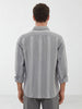 Comfort Fit Striped Shirt | Grey