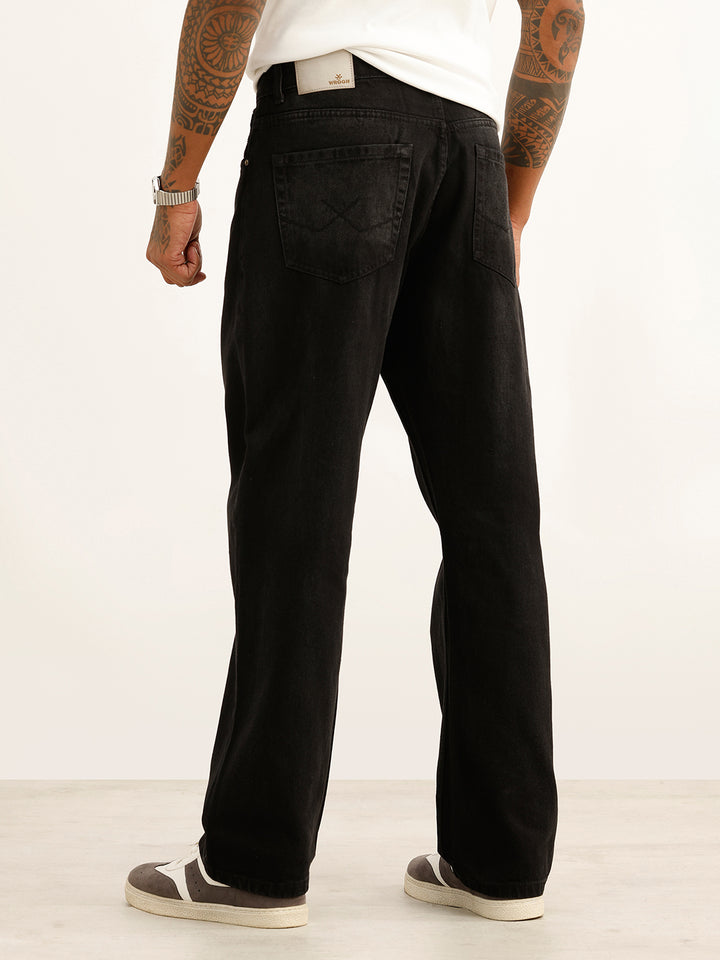 Washed Anti Fit Denim Jeans | Black