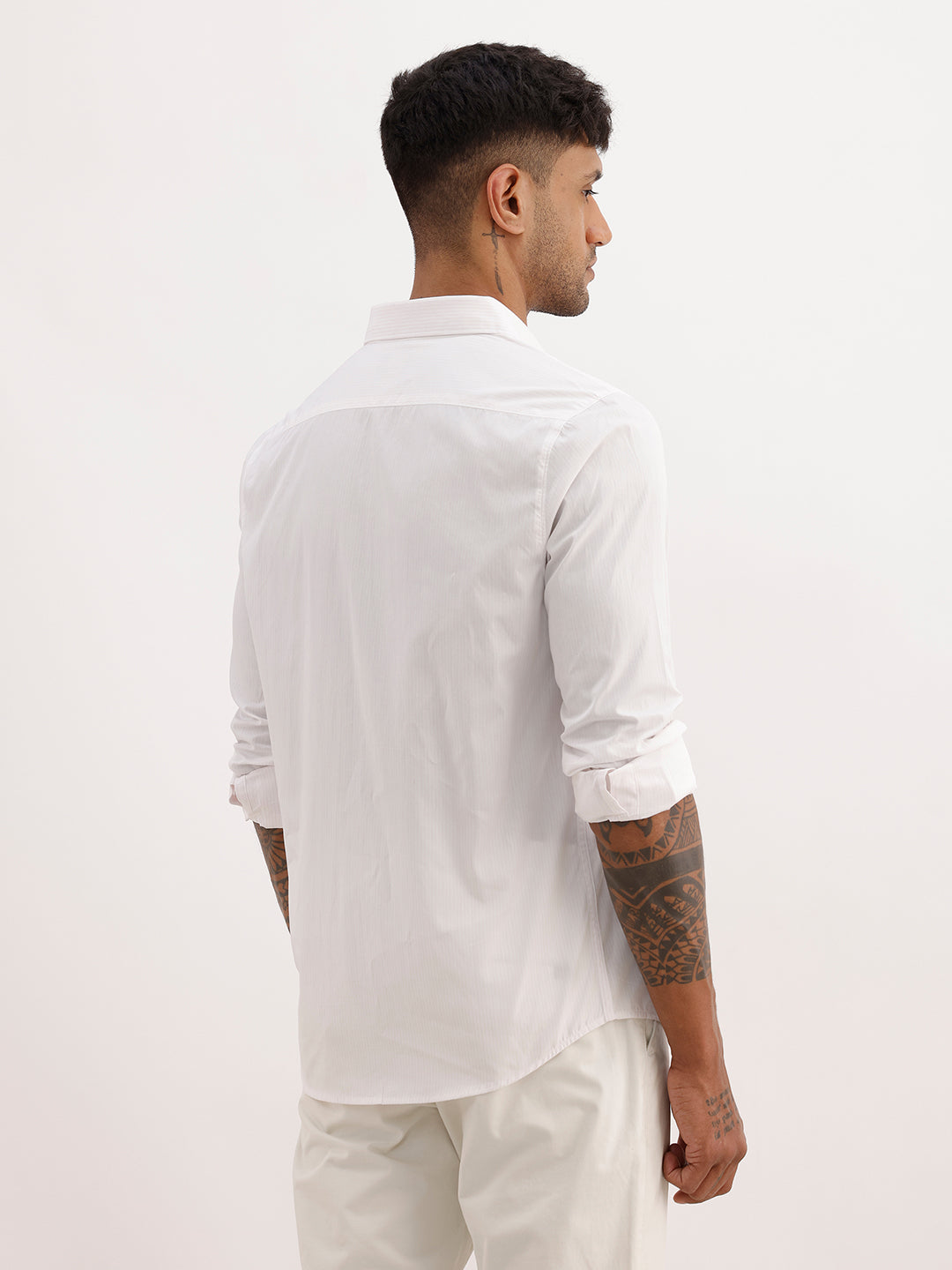 Solid Slim Fit 100% Cotton Shirt | Pink