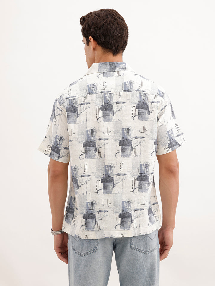 Resort Fit AOP Shirt  | White