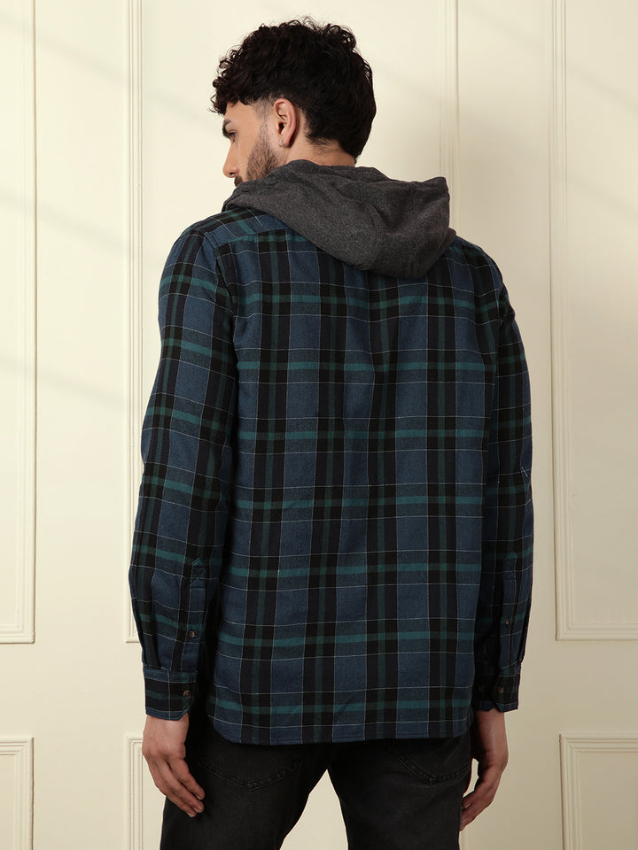 Hooded Check Shirt