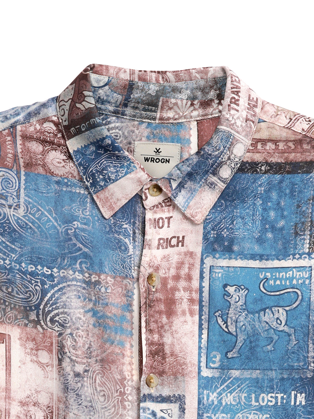 Abstract Printed Viscose Shirt