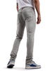 Light Grey High Low Effect Jeans