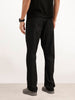 Solid Relaxed Mid Rise Denim Jeans | Black | WQJN2479M