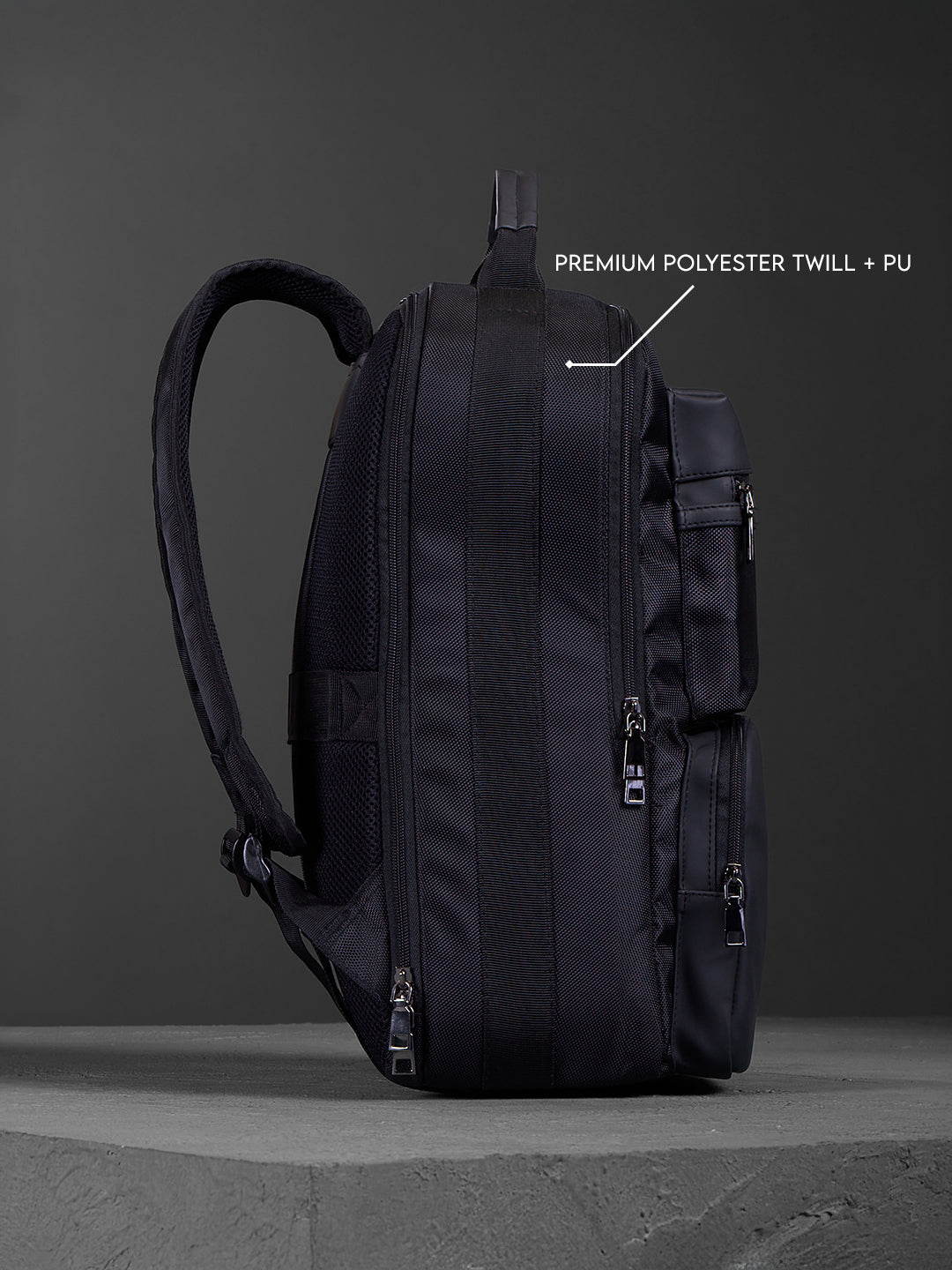 Textured Panel Backpack | Black (30L)