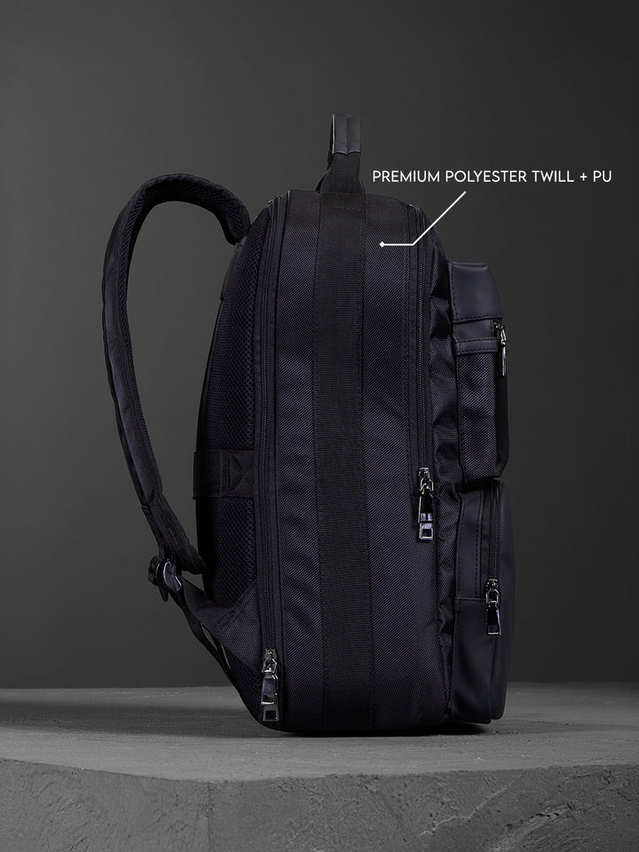 Textured Panel Backpack | Black (30L)