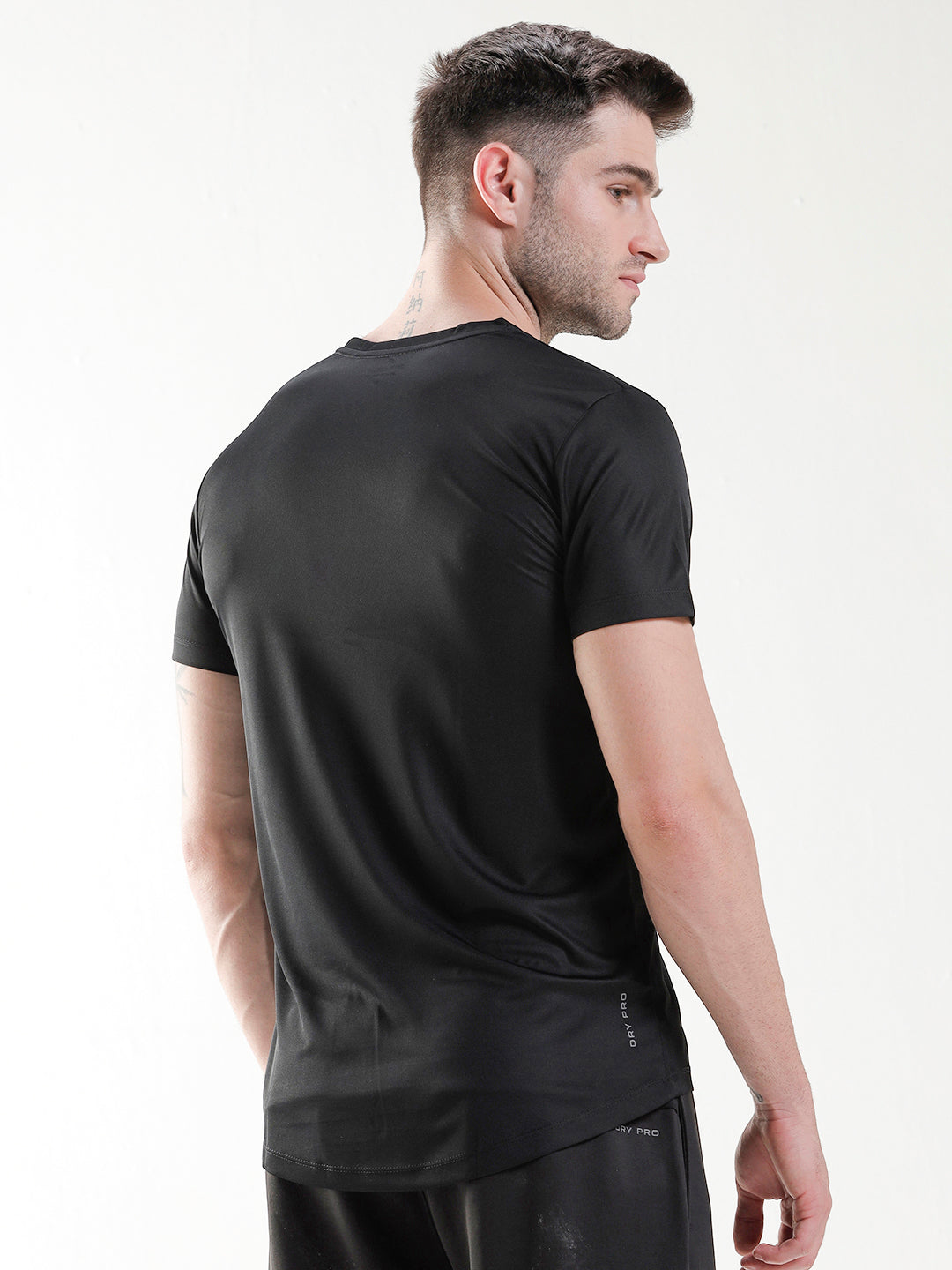 Wrogn Smudge Active Black T-Shirt