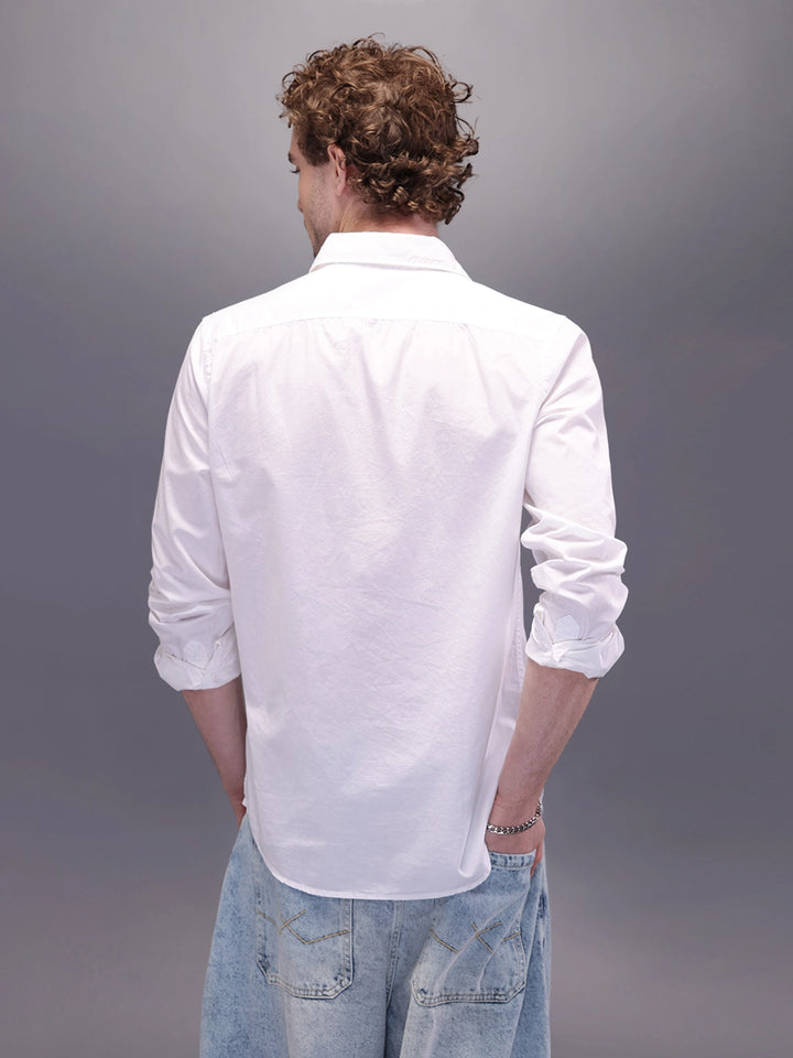 Pure Cotton Regular Fit Shirt | White