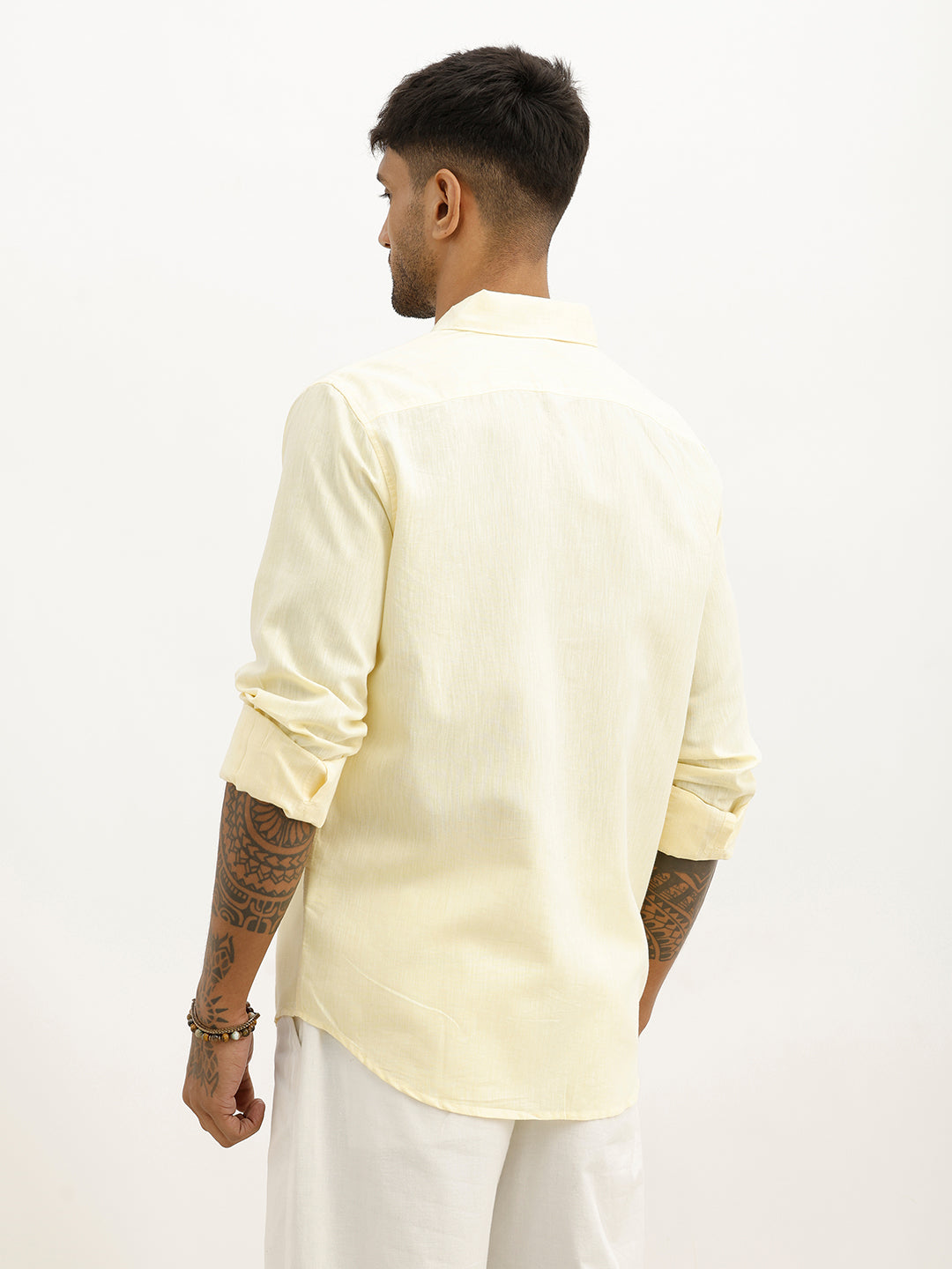 Classic Slim Fit Full Sleeve Shirt | Yellow