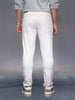 Clean White Straight Slim Jeans | Pink
