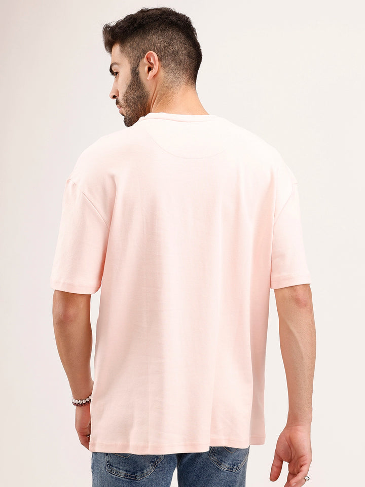Oversized Print T-Shirt | Pink