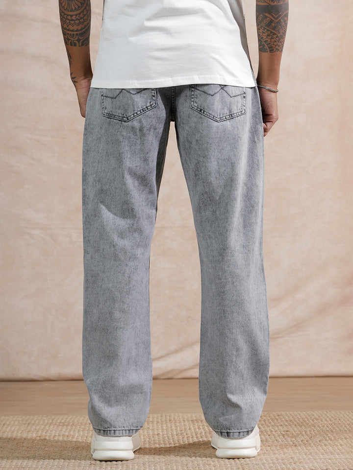 Heavy Fade Anti Fit Jeans | Light Grey