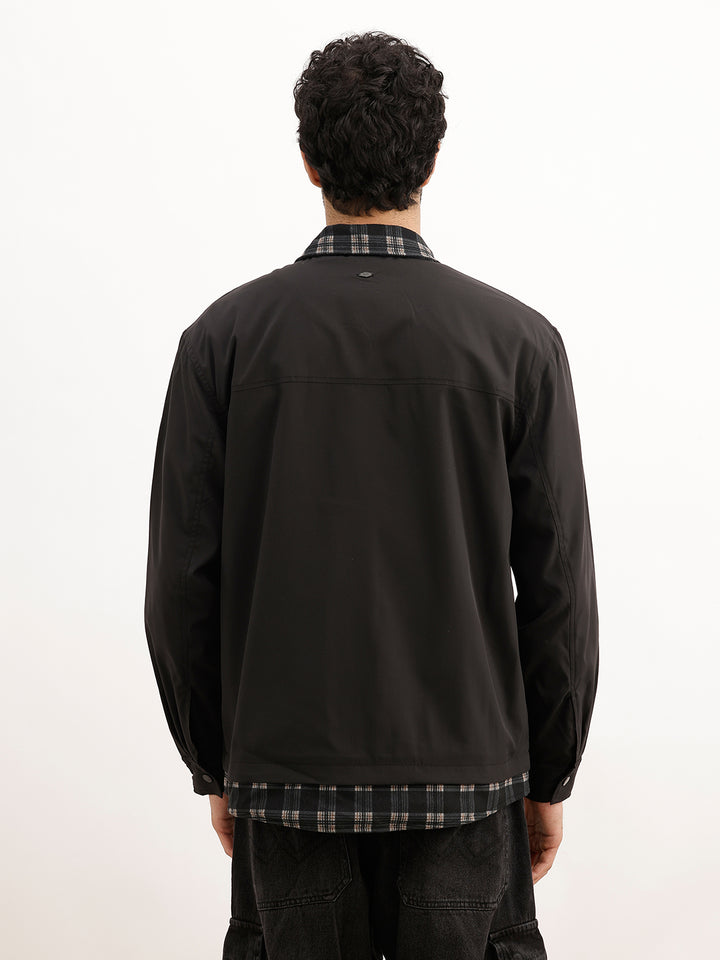 Classic Comfort Fit Shirt Lining Jacket | Black