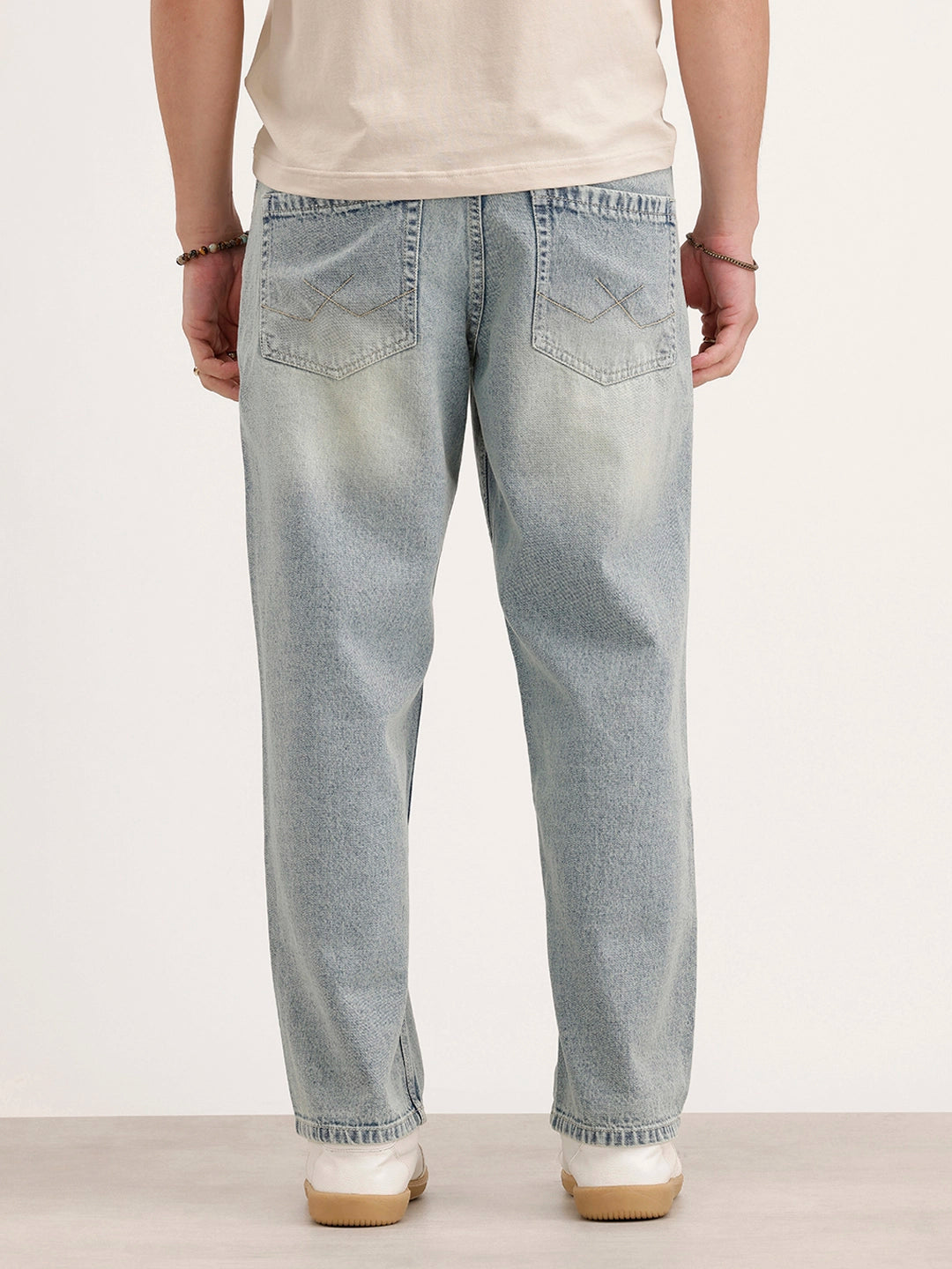 Loose Fit Denim Jeans | Light Blue