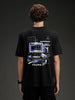 Men's Oversized Graphic Print T-shirt | Black