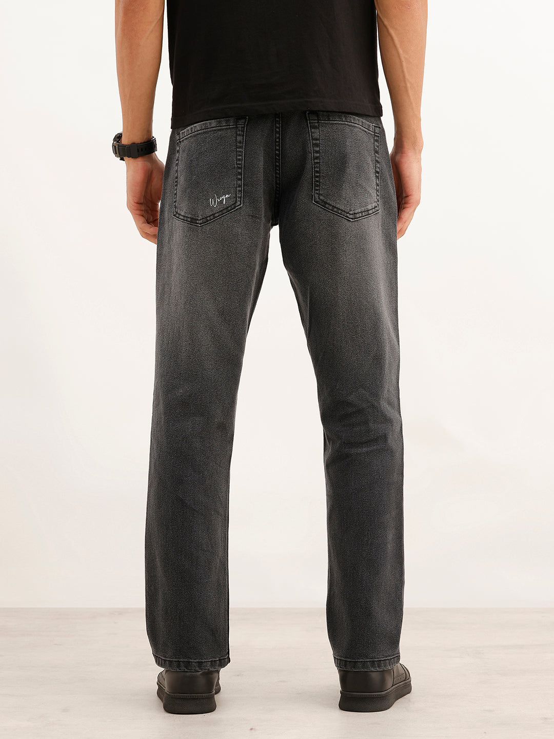 Faded Anti Fit Denim Jeans | Dark Grey