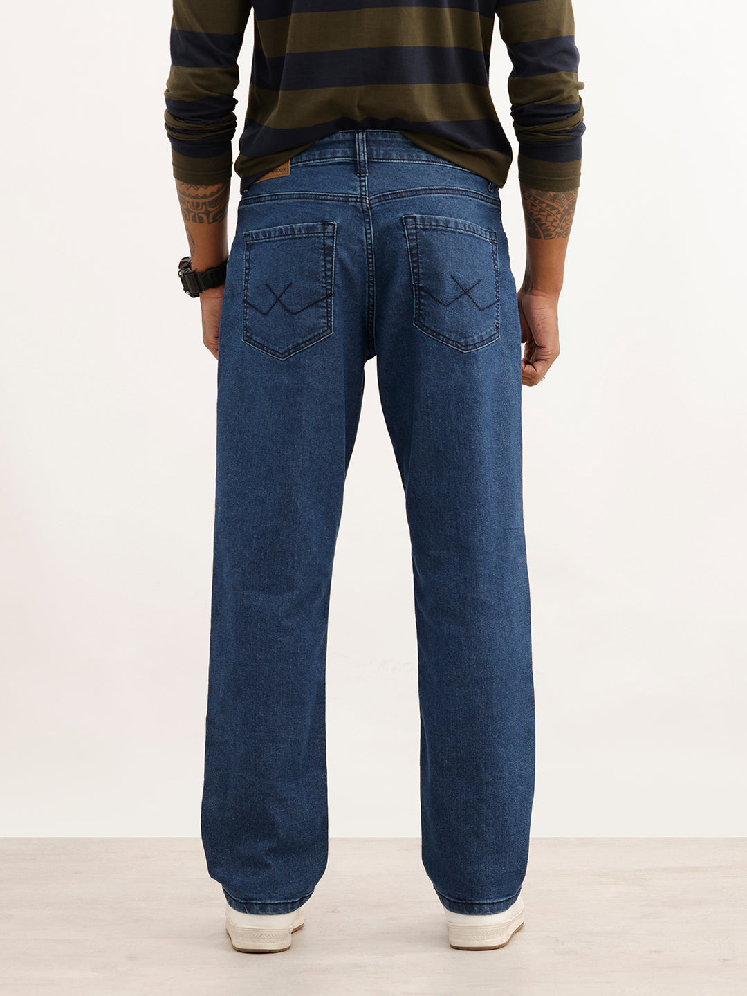 Solid Anti Fit Denim Jeans | Blue