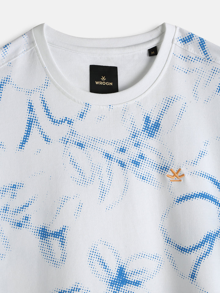 Oversized Floral AOP T-Shirt | White