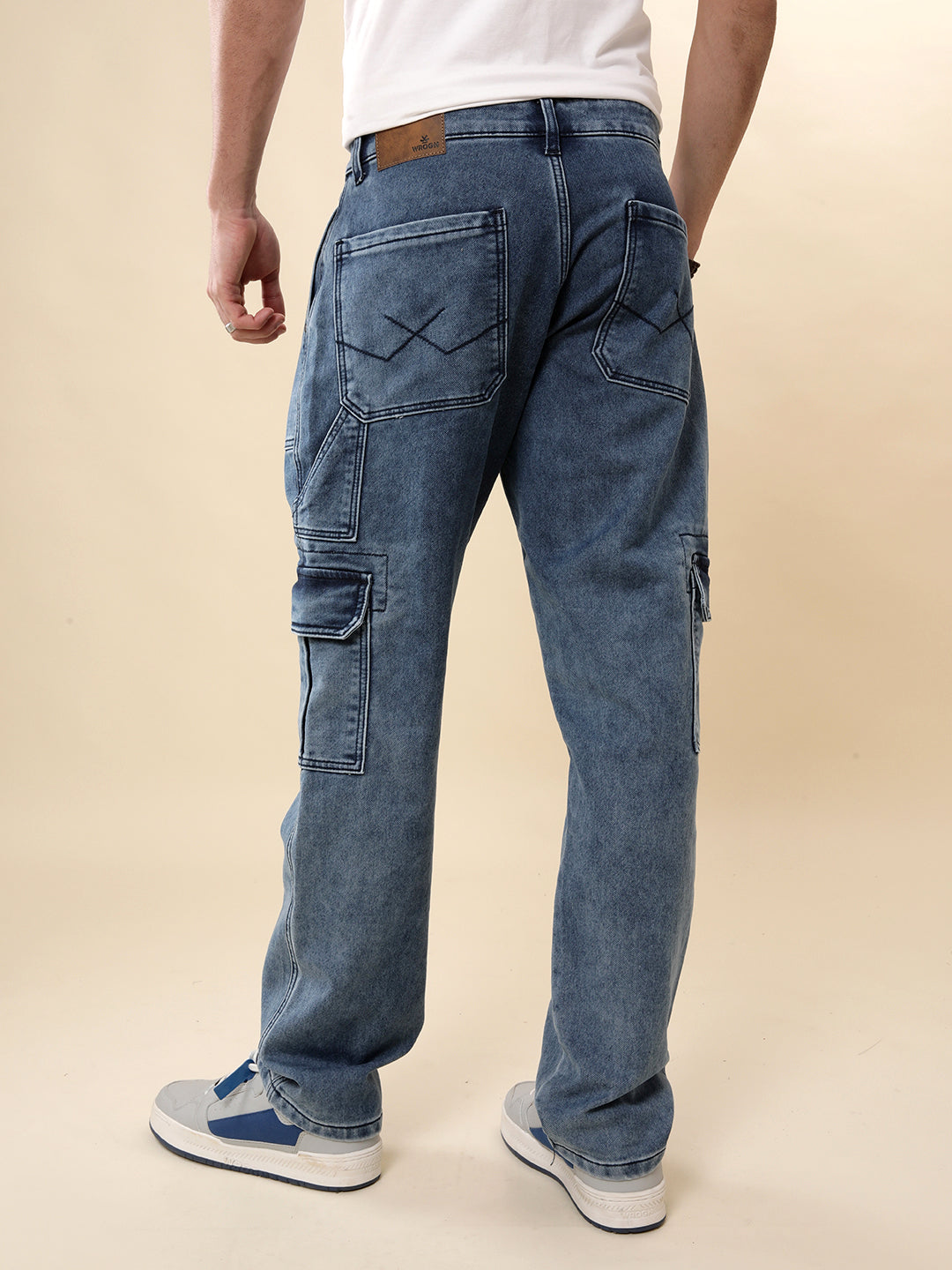 Blue Stitch Cargo Jeans