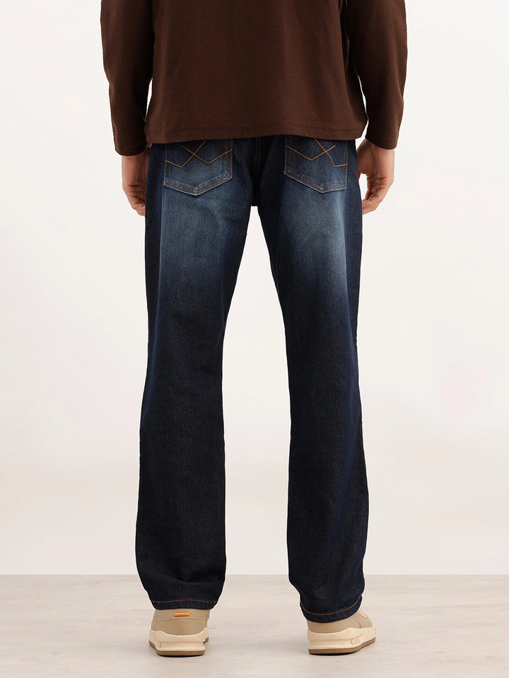 Light Faded Relaxed Fit Denim Jeans | Blue