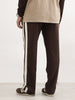 Relaxed Fit Single Double Strip Jogger | Brown
