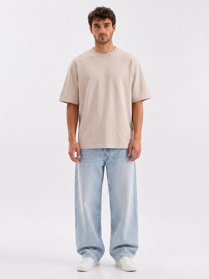 No Brainer Bounce Oversized T-Shirt |Beige