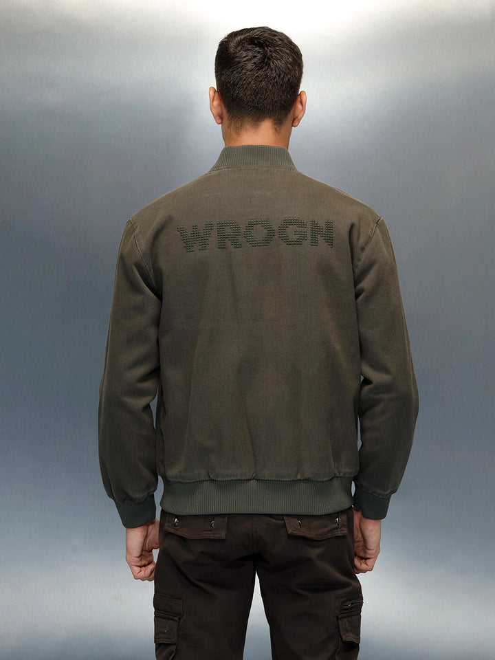 Men's Casual Comfort Fit Bomber Jacket | Olive