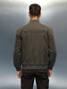 Men's Casual Comfort Fit Bomber Jacket | Olive