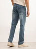 Washed Straight Fit Denim Jeans | Blue