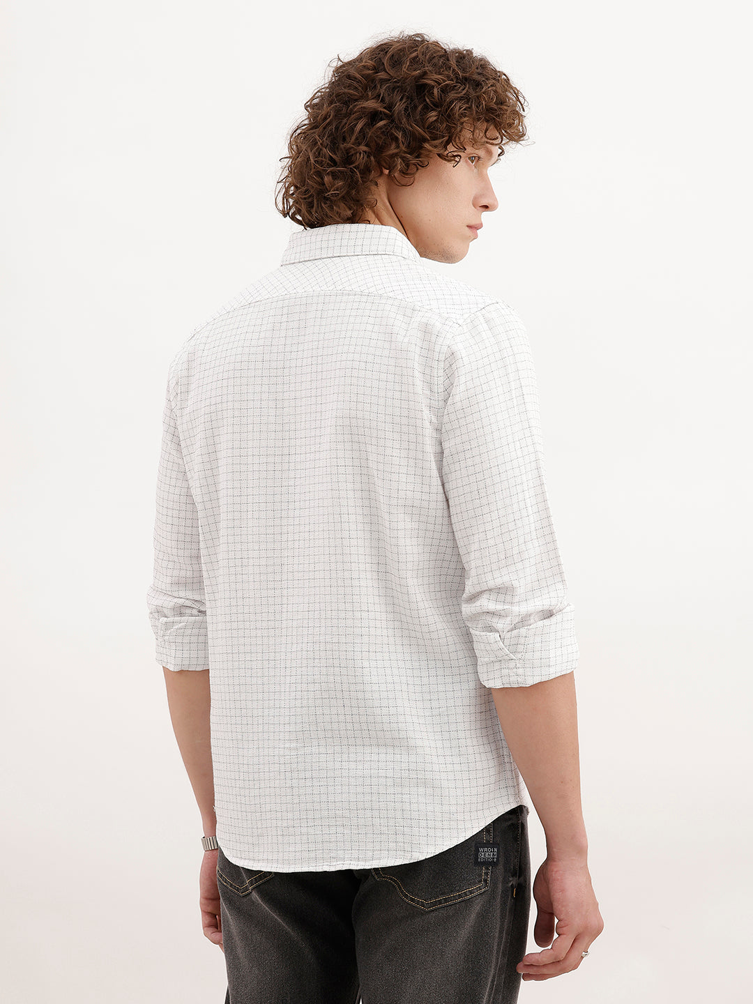 Slim Fit Double Pocket Shirt | White