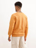 Solid Placement Printed Sweatshirt | Orange