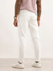 Solid Skinny Crop Fit Denim Jeans | White