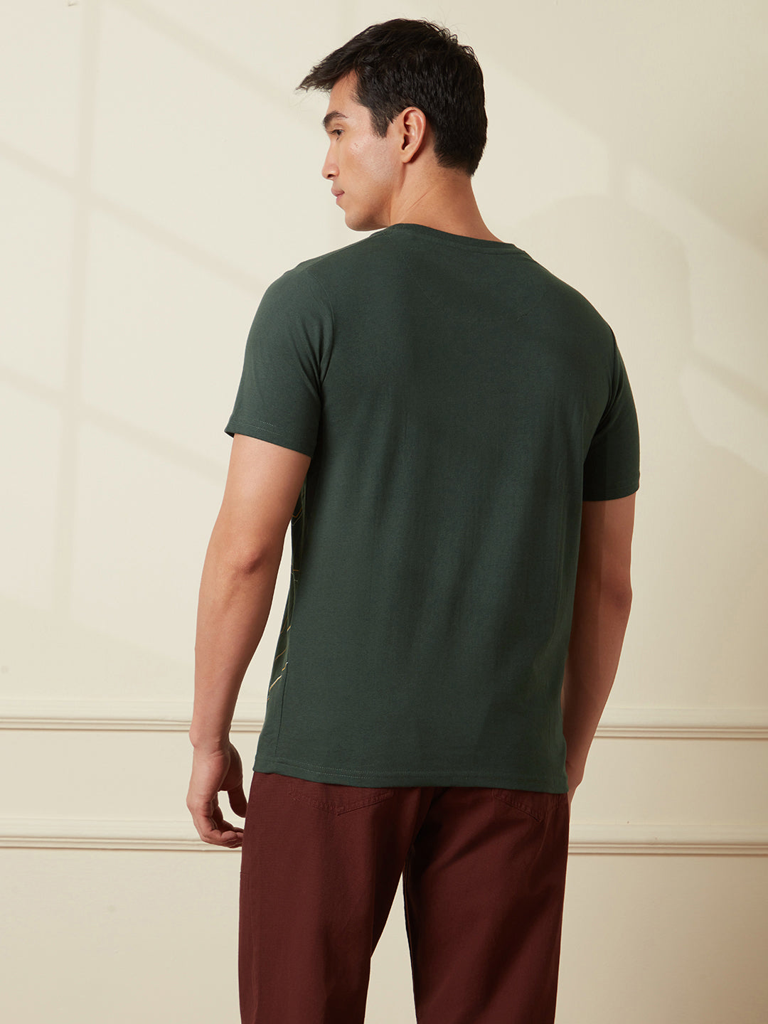 Classic Crew Neck Olive T-Shirt